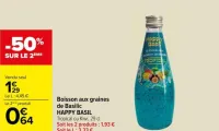 Carrefour Boisson aux graines de Basilic Offres et Promotions