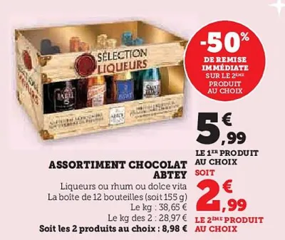Hyper U ABTEY Assortiment chocolat 155 g Offres et Promotions