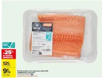 Carrefour Market Filet de saumon avec peau sans arêtes ASC CARREFOUR Le Marché Offres et Promotions