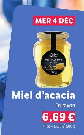 Lidl Deluxe - miel d'acacia Offres et Promotions