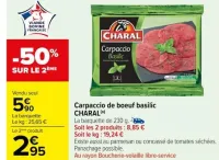 Carrefour Market Carpaccio de boeuf basilic CHARAL Offres et Promotions