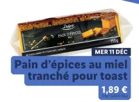 Lidl Deluxe - pain d'epices au miel tranché pour toast Offres et Promotions