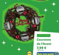 Lidl Couronne de l'avent Offres et Promotions