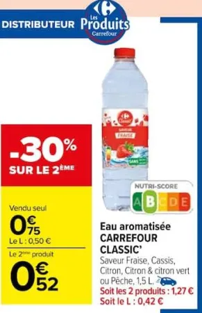 Carrefour Market Eau aromatisée Offres et Promotions