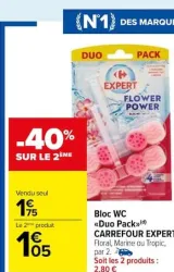 Carrefour Market Bloc WC "Duo Pack" Offres et Promotions