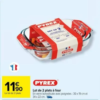 Carrefour Market Lot de 2 plats à four Offres et Promotions