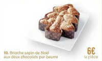 Monoprix Brioche sapin de noël aux deux chocolats pur beurre Offres et Promotions