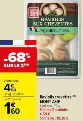 Carrefour Market Raviolis crevettes Offres et Promotions