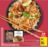 Carrefour Market Porc au caramel et riz basmati aux légumes LE CHEF Offres et Promotions