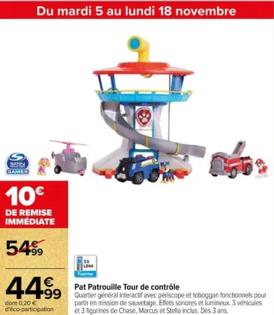 Carrefour Pat Patrouille Tour de contrôle Offres et Promotions