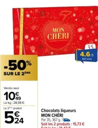 Carrefour Chocolats liqueurs Offres et Promotions