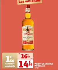 Auchan Hypermarché Whisky Sir Edwards Wood Cask Offres et Promotions