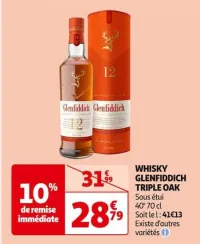 Auchan Hypermarché Whisky Glenfiddich Triple Oak Offres et Promotions