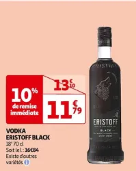 Auchan Hypermarché Vodka Eristoff Black Offres et Promotions