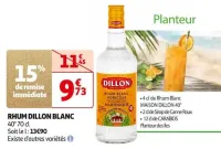 Auchan Hypermarché Rhum Dillon Blanc Offres et Promotions