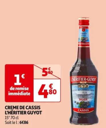 Auchan Hypermarché Creme De Cassis L'héritier Guyot Offres et Promotions