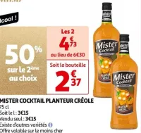 Auchan Hypermarché Mister Cocktail Planteur Créole Offres et Promotions