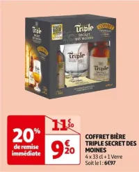 Auchan Hypermarché Coffret Bière Triple Secret Des Moines Offres et Promotions