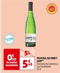 Auchan Hypermarché Picpoul De Pinet Aop Offres et Promotions