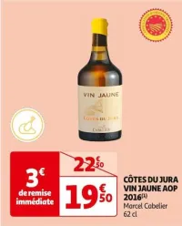 Auchan Hypermarché Côtes Du Jura Vin Jaune Aop 2016 Offres et Promotions