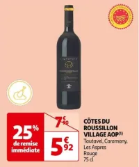 Auchan Hypermarché Côtes Du Roussillon Village Aop Offres et Promotions