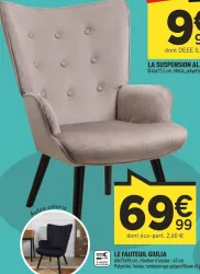 Centrakor LE FAUTEUIL GIULIA Offres et Promotions