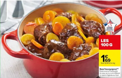 Carrefour Bœuf bourguignon Offres et Promotions