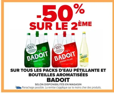 Carrefour SUR TOUS LES PACKS D'EAU PÉTILLANTE ET BOUTEILLES AROMATISÉES Offres et Promotions