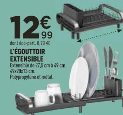 Centrakor L’ÉGOUTTOIR EXTENSIBLE Offres et Promotions