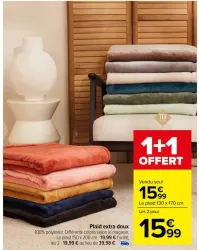 Carrefour Plaid extra doux Offres et Promotions