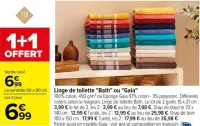 Carrefour Linge de toilette "Bath" ou "Gaia" Offres et Promotions