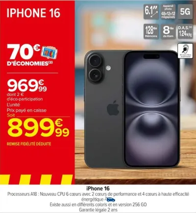 Carrefour iPhone 16 Offres et Promotions