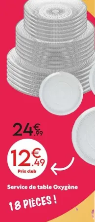 Maxi Bazar Service de table Oxygène Offres et Promotions