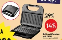 Maxi Bazar Grill multifonction noir 750W Offres et Promotions