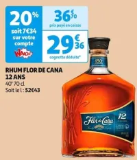 Auchan Hypermarché Rhum Flor De Cana 12 Ans Offres et Promotions