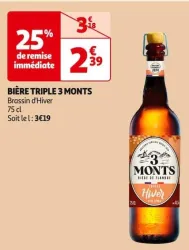 Auchan Hypermarché Bière Triple 3 Monts Offres et Promotions