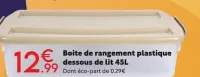 Maxi Bazar Boite de rangement plastique dessous de lit 45L Offres et Promotions