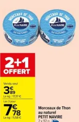 Carrefour Market Morceaux de Thon au naturel Offres et Promotions