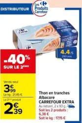 Carrefour Market Thon en tranches Albacore Offres et Promotions