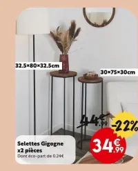 Maxi Bazar Sellettes Gigogne x2 pièces Offres et Promotions