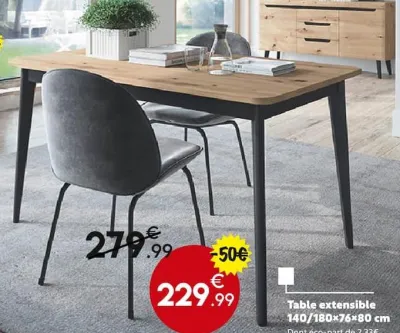 Maxi Bazar Table extensible Offres et Promotions