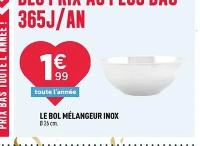 Centrakor Le bol mélangeur inox Offres et Promotions