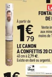 Centrakor Canon à Confettis 20 cm Offres et Promotions