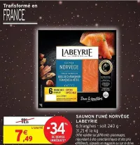 Intermarché LABEYRIE Saumon fumé norvège 240 g Offres et Promotions