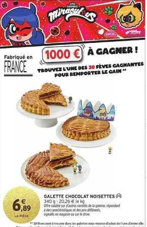 Intermarché Galette chocolat noisettes 340 g Offres et Promotions