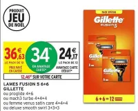 Intermarché GILLETTE Lames fusion 5 6+6 Offres et Promotions