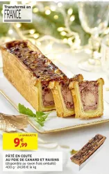 Intermarché Pâté en coute au foie de canard et raisins Offres et Promotions