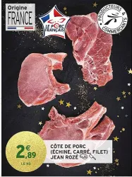 Intermarché Côte de porc (échine, carré, filet) jean rozé Offres et Promotions