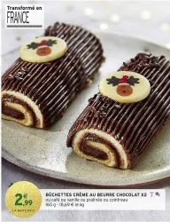 Intermarché Büchettes crème au beurre chocolat x2 Offres et Promotions