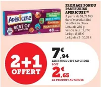 Hyper U Apéricube - fromage fondu pasteurise Offres et Promotions